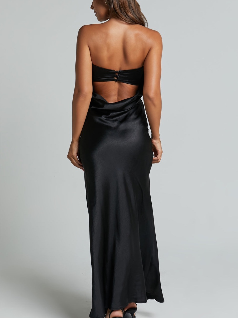 NWT REVOLVE Australia SHOWPO Charlita satin strapless maxi dress US 4 - Picture 3 of 11